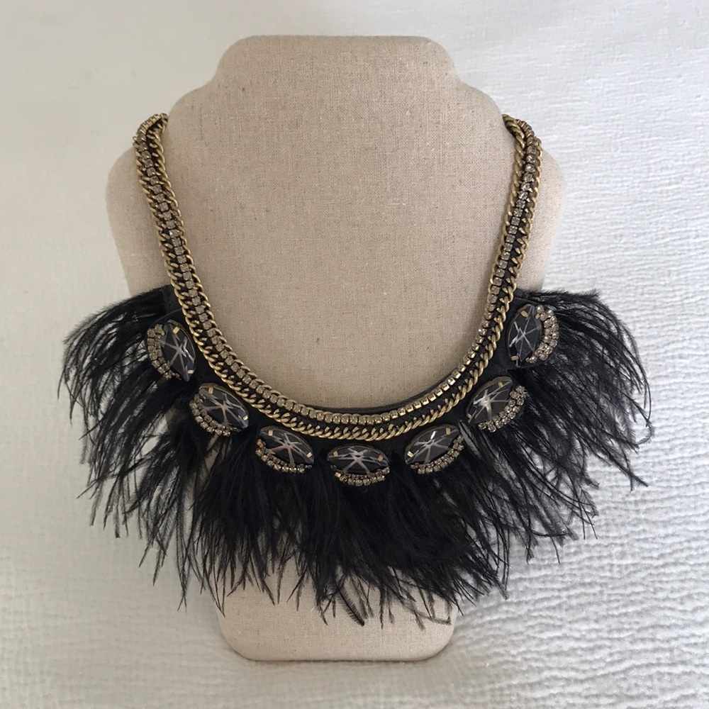 Stella & Dot Harper feather necklace